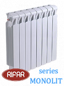 Радиатор биметаллический RIFAR МONOLIT (боковое подключение) 500/14 секций с доставкой в Шахты